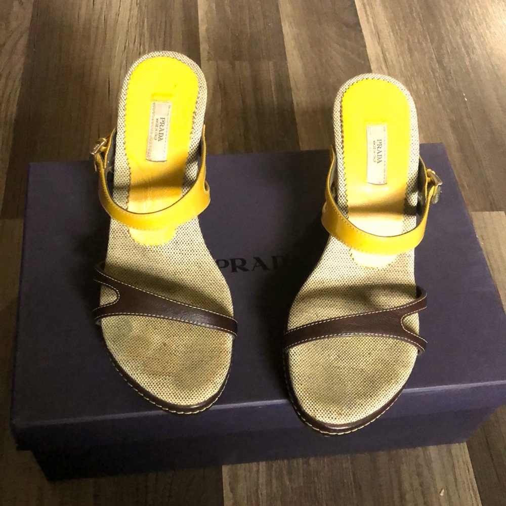 Authentic PRADA wedge shoes size 6.5